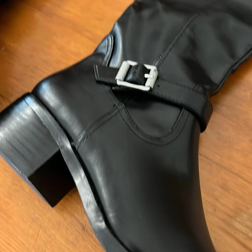 New‎ Dolce Vita Elyse Over The Knee Boots Womens 8 Black Block Heel OTK Shoes